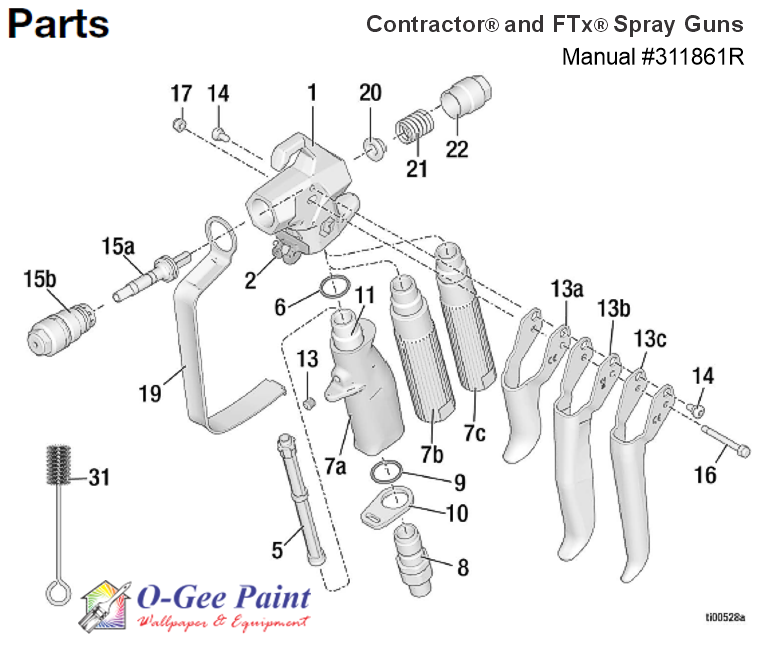 exploded view of contractor and FTx guns