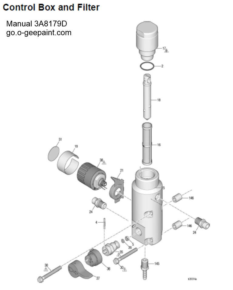 graco 390 Cordless electric paint sprayer filter assembly