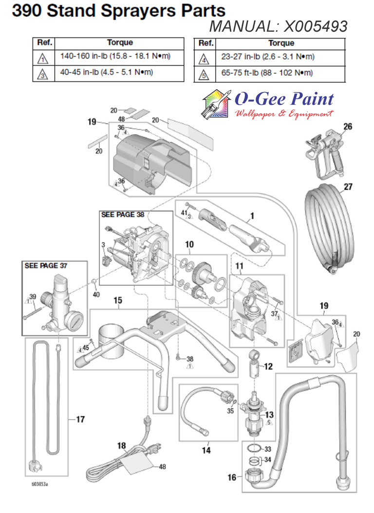 graco Ultra 390 main assembly