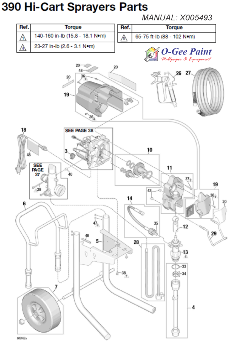 graco Ultra 390 main assembly