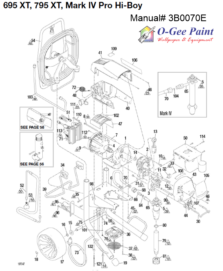Graco airless sprayer 695 xt parts breakdown