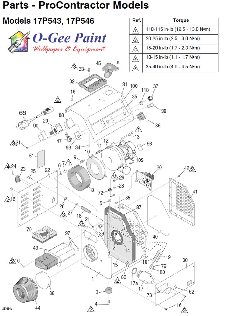 7.0, 9.0, 9.5 procontractor series hvlp sprayer parts diagram