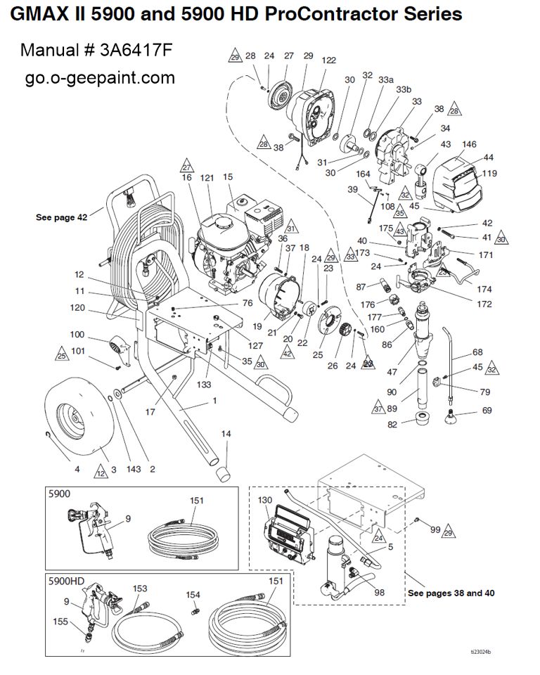 Graco Gmax 5900 Procontractor Parts Sprayer