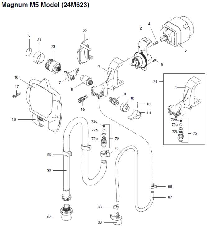 graco magnum m5 airless sprayer pump parts diagram