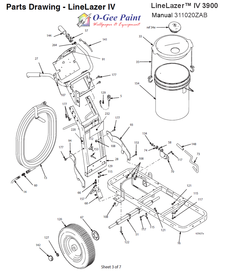 Graco Linelazer iv 3900 cart parts