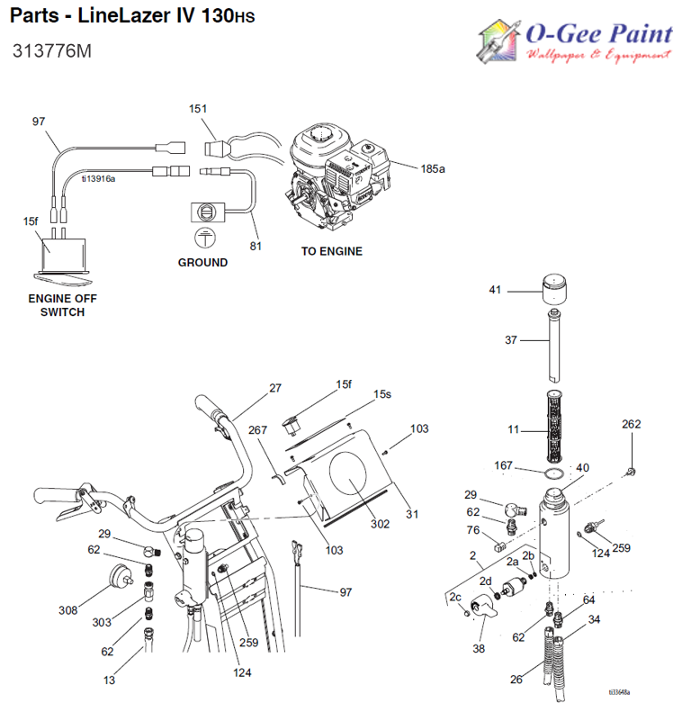Graco Linelazer iv 130HS filter and control  parts
