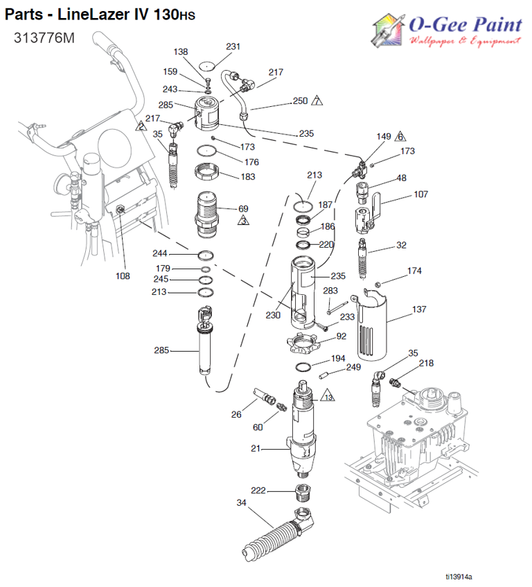 Graco Linelazer iv 130HS hydraulic system parts