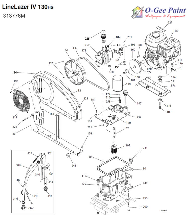 Graco Linelazer iv 130HS cart parts