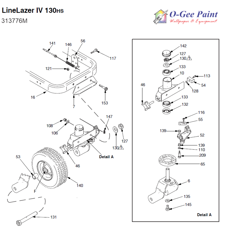 Graco Linelazer iv 130HS cart parts