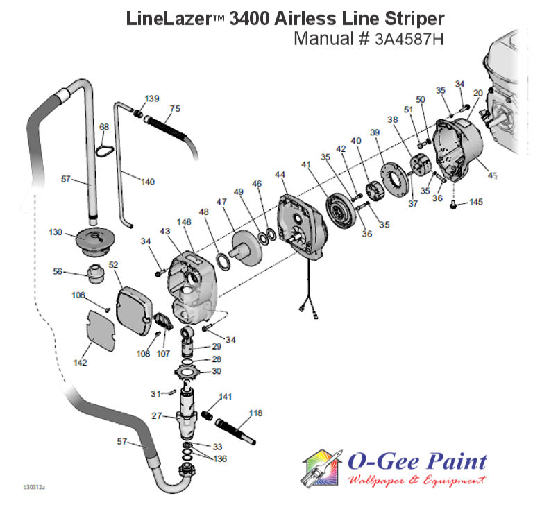 linelazer 3400 drive parts drawing