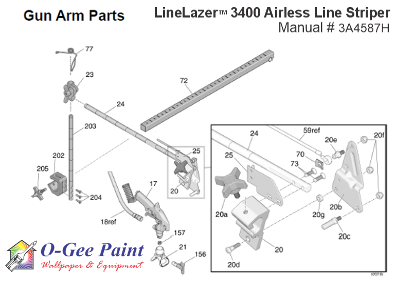 linelaer 3400 gun arm parts