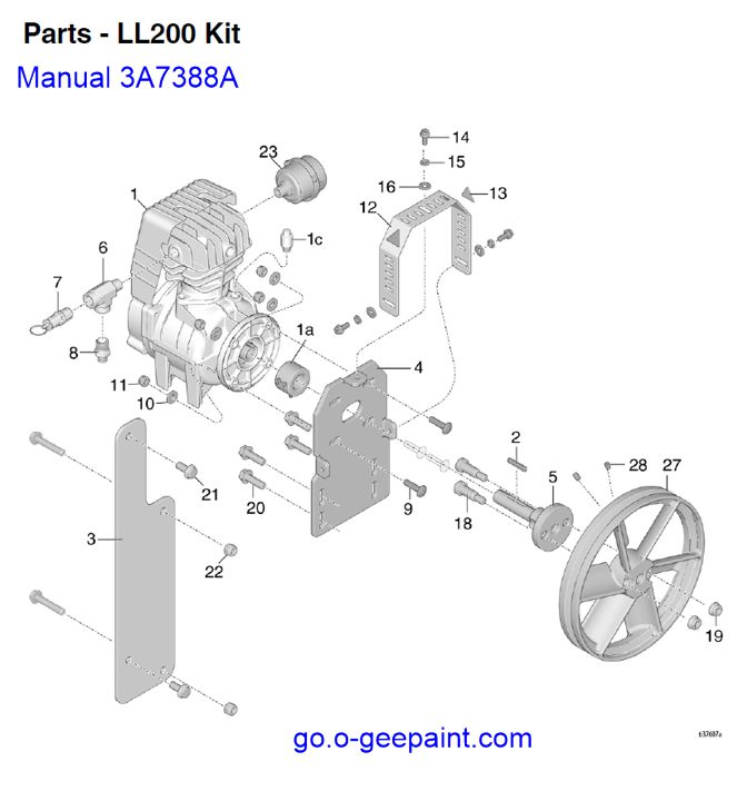 Graco LL200 Compressor kit for Pressurized bead system