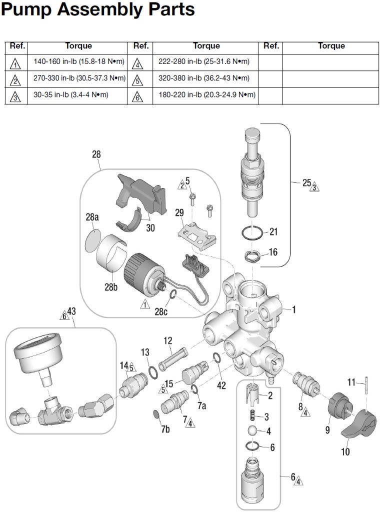 graco ES100 Cordless electric field striper pump assembly parts