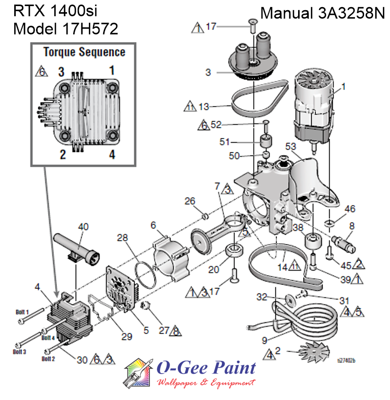 Graco RTX 1400si compressor parts breakdown