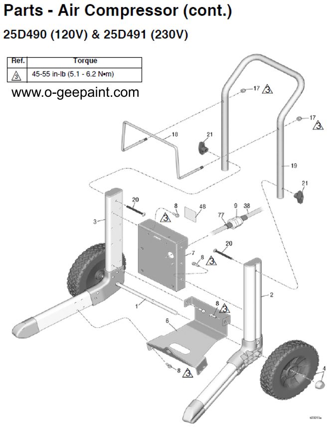 Graco FastFinish Texture Sprayer Cart parts