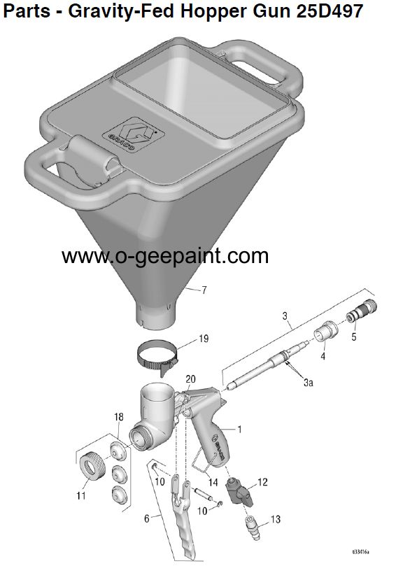 Graco FastFinish Texture Sprayer gravity fed hopper