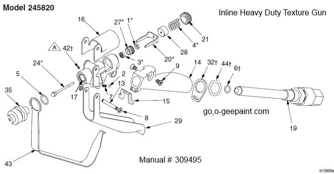 the hd inline gun is also known as the spackmax gun. Look here for parts