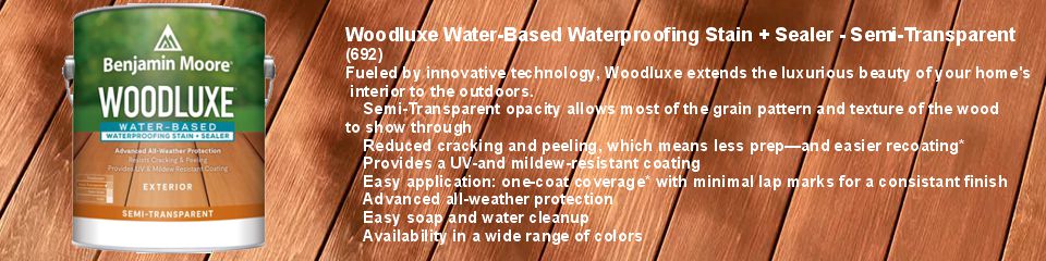 Woodluxe Semi-Transparent exterior wood stain description