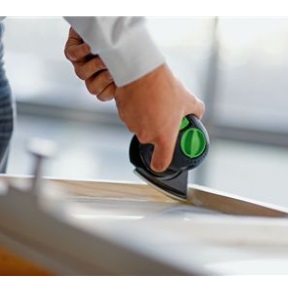 the festool ro 90x compact finish sander for one handed applications.