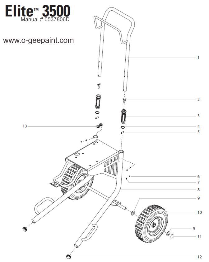 Titan Elite 3500 airless sprayer parts hi cart