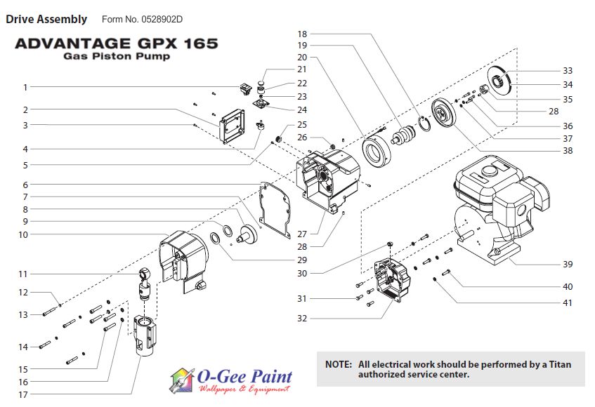 GPX 165 drive section Assembly
