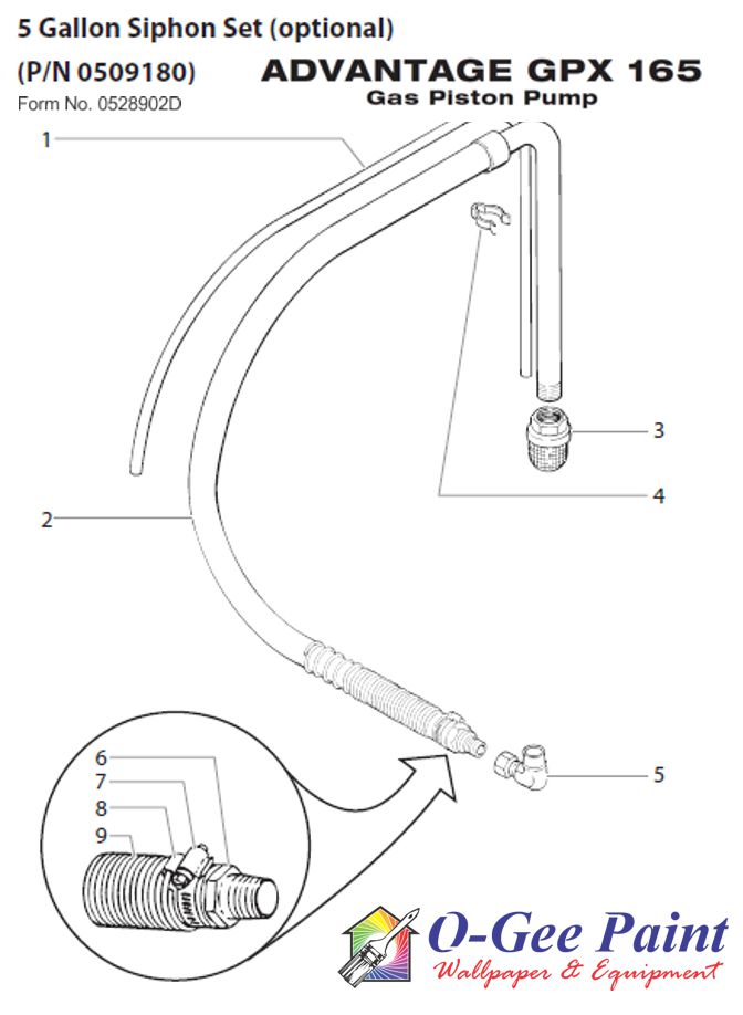 GPX 165 5 gallon siphon Assembly
