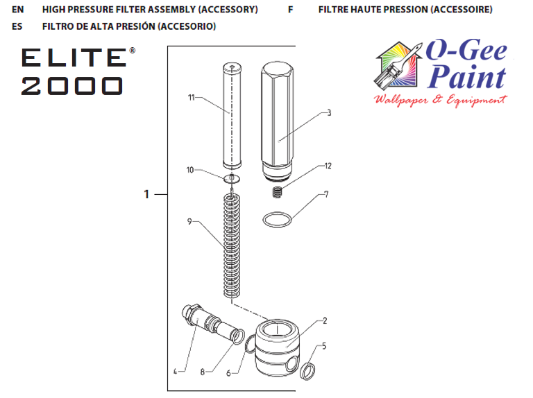 Titan Elite 2000 filter assembly parts