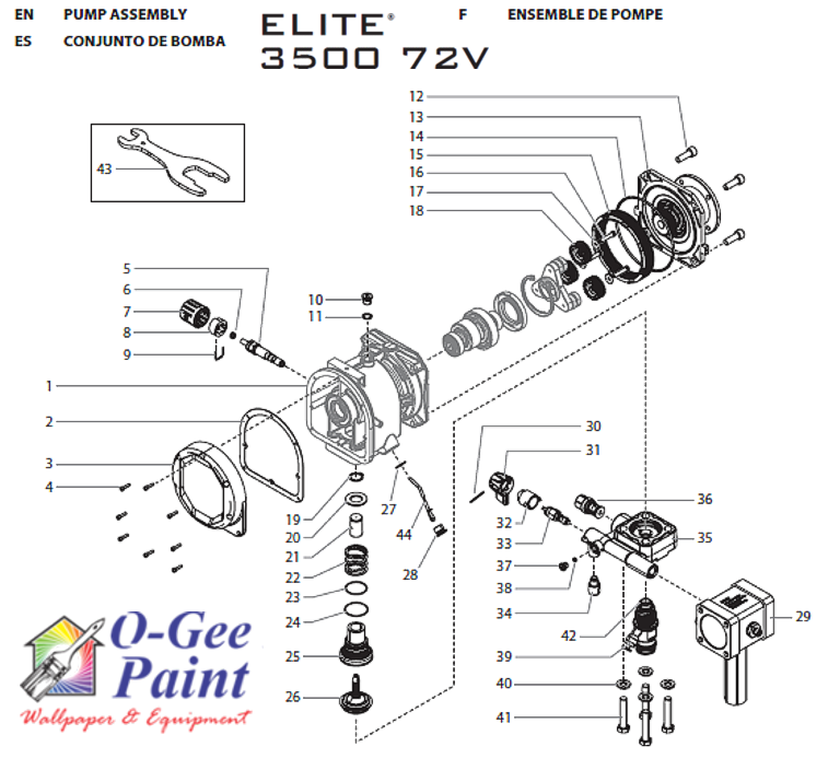 Titan Elite 3500 72v pump fluid assembly