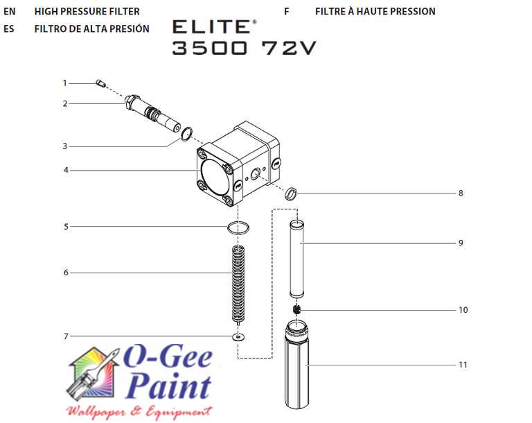 Titan Elite 3500 72v filter assembly