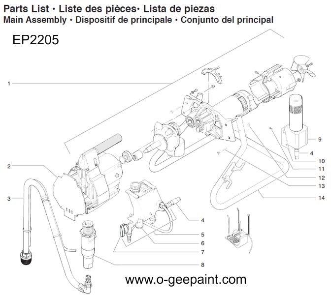 spraytech ep2205  parts