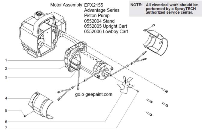 titan advantage epx2155 motor assembly exploded parts diagram