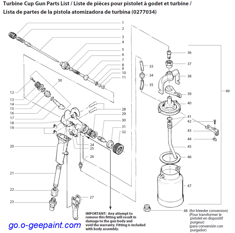 titan capspray maxum ii hvlp spray gun parts diagram