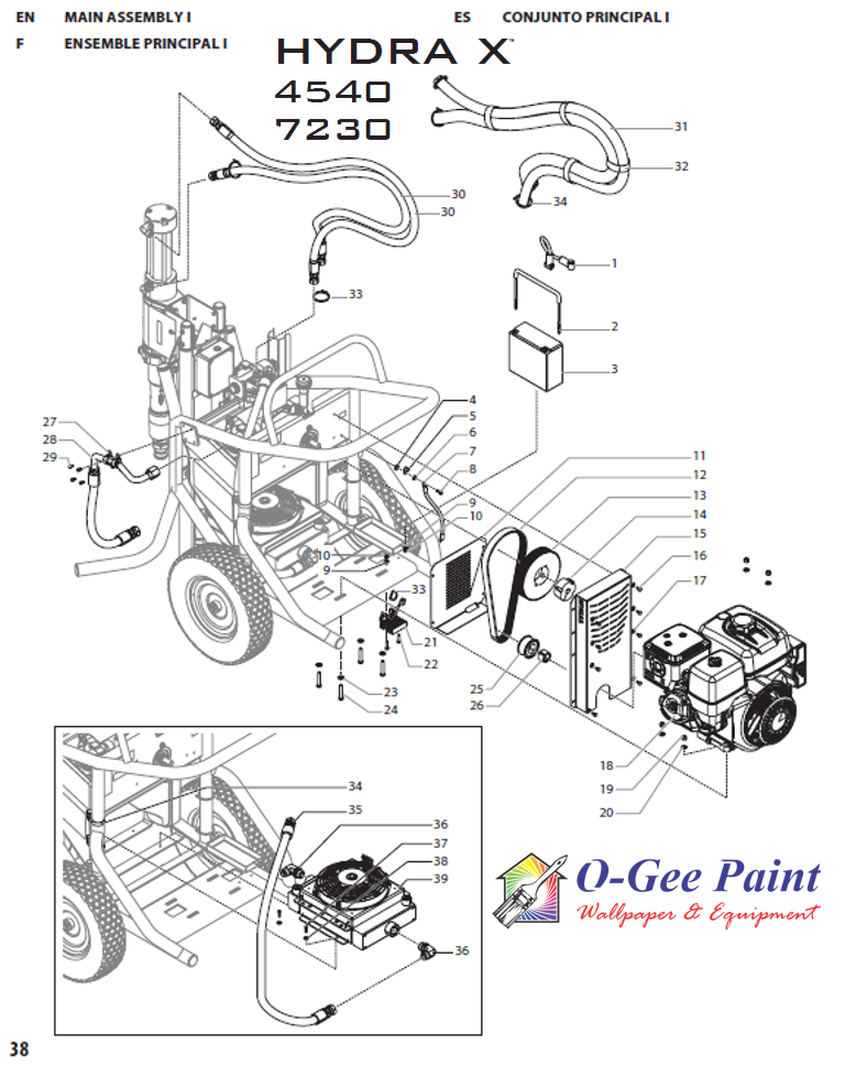 Hydra X main assembly
