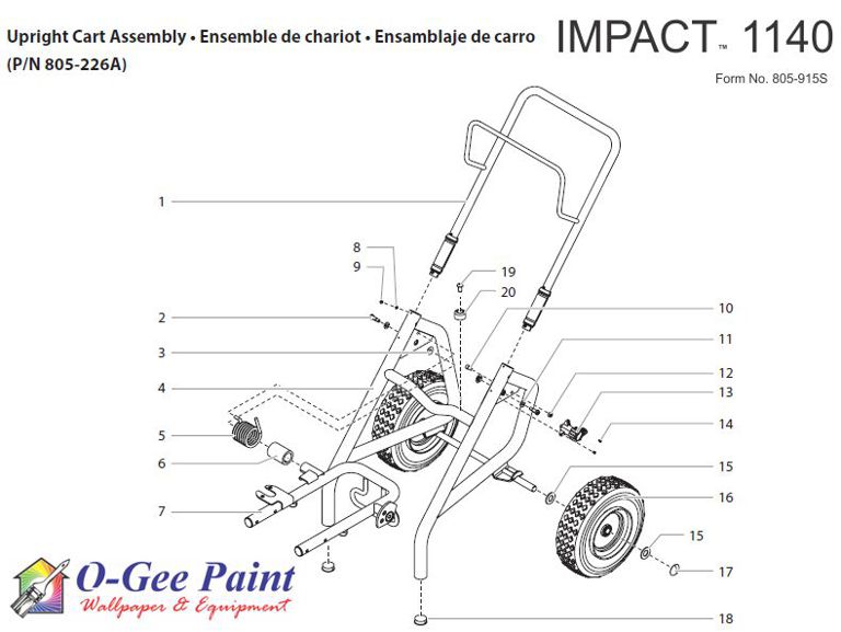 titan impact 1140 High Cart assembly