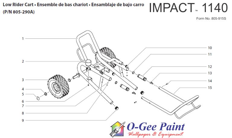 titan impact 1140 Low Cart parts assembly