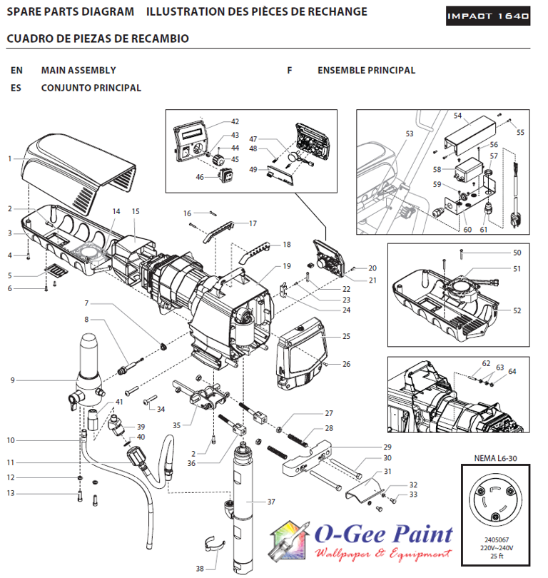 Impact 1640 airless sprayer parts