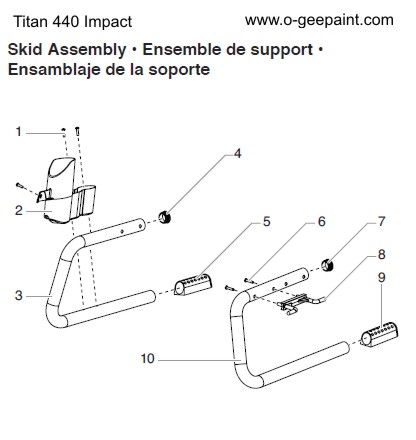 titan 440 impact skid frame parts