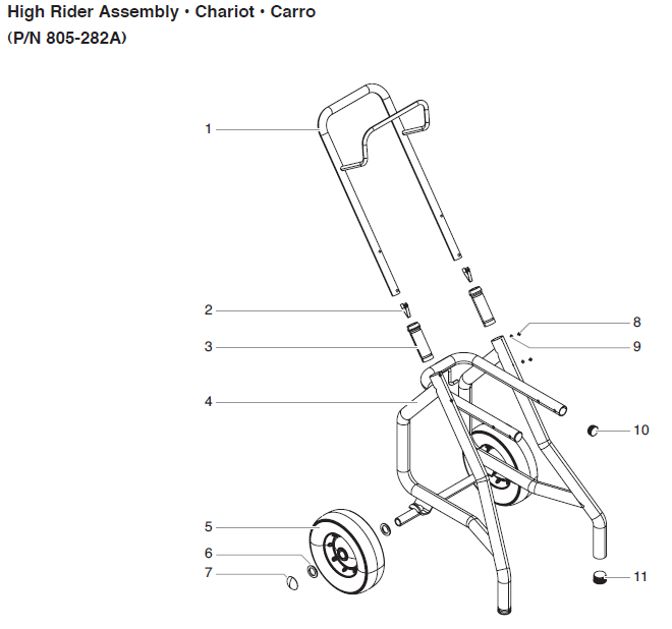 Impact 640 high rider cart assembly parts