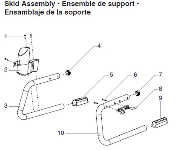 Impact 640 skid frame assembly parts