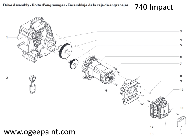 Titan 740 Impact Drive Assembly