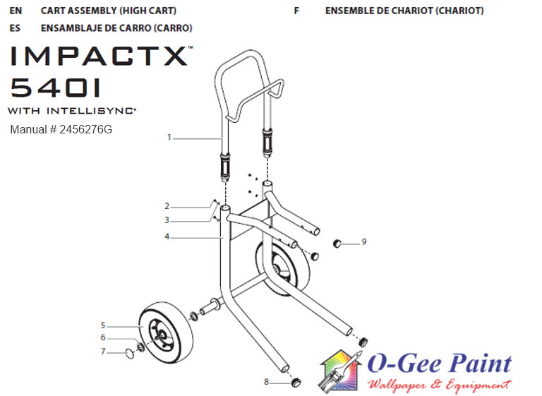 Titan Impact X 540 hi cart assembly parts