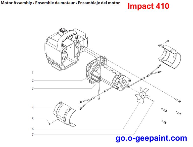 410 impact motor assembly exploded view