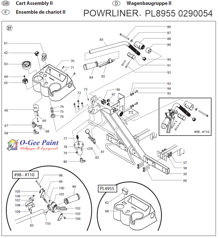 PowrLiner 8955 cart parts