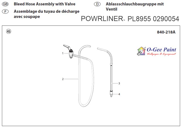 powrLiner 8955 parts bleed hose assembly