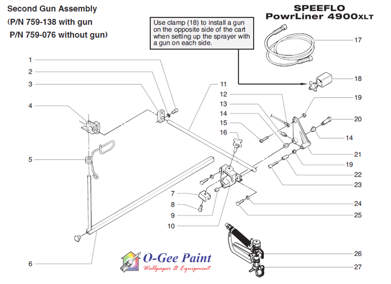 powrLiner 4900xlt second gun assembly parts