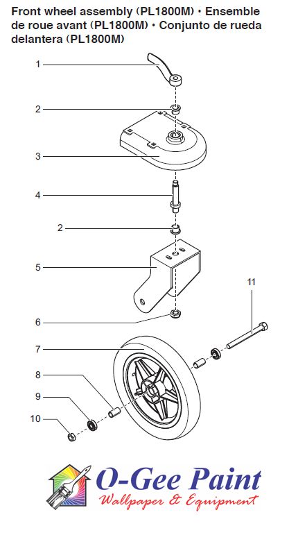 powerliner 1800 front wheel parts and pieces