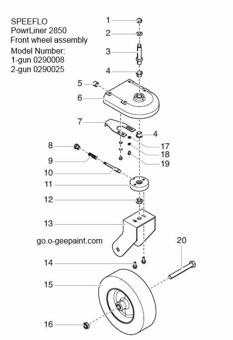 powrliner 2850 front cater and wheel fluid section parts and pieces