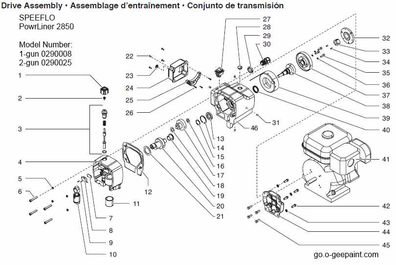 titan_2850_Powrliner drive assembly parts and pieces