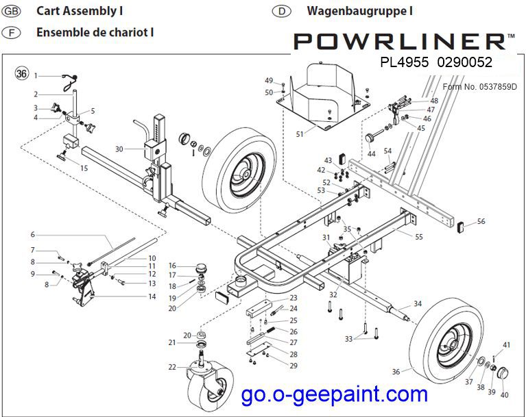 Titan powrliner 6955 Cart assembly 1