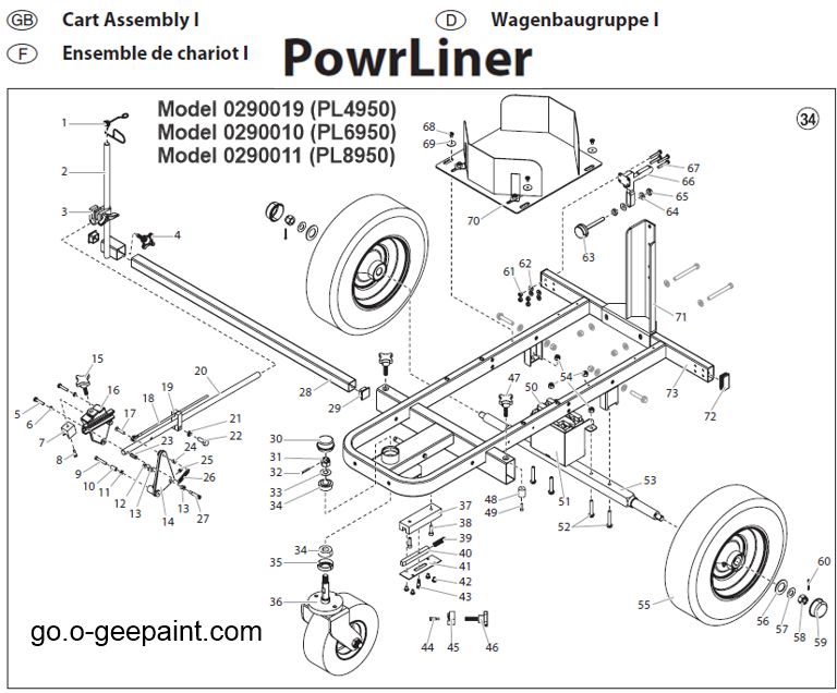 Titan powrliner 6950 cart 1 assembly